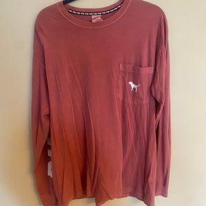 PINK Victoria’s Secret long sleeve pocket t-shirt